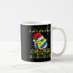 Volleyball Ball Santa Hat Christmas Light Ugly Swe Coffee Mug