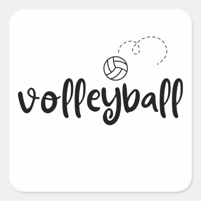 Volleyball ball. square sticker (Front)