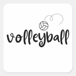 Volleyball ball. square sticker