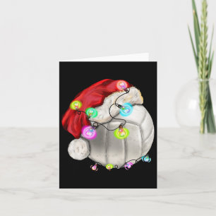 Volleyball Ball With Santa Hat Christmas Kid Boys Card