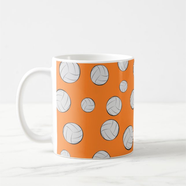 Volleyball Balls Seamless Pattern  Coffee Mug (Left)