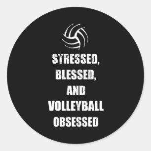 Volleyball Beach Player Volleyball Team Gift Idea Classic Round Sticker