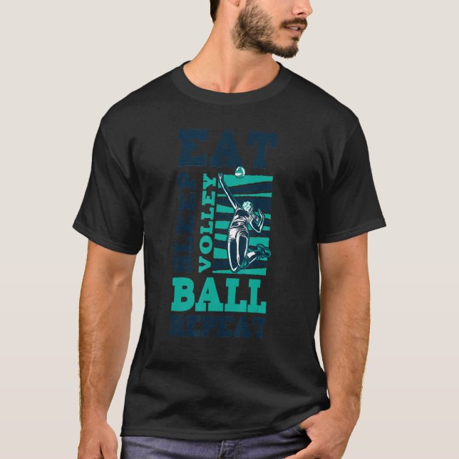 Volleyball Beach Volleyball Indoor Volleyball Midd T-Shirt (Front)
