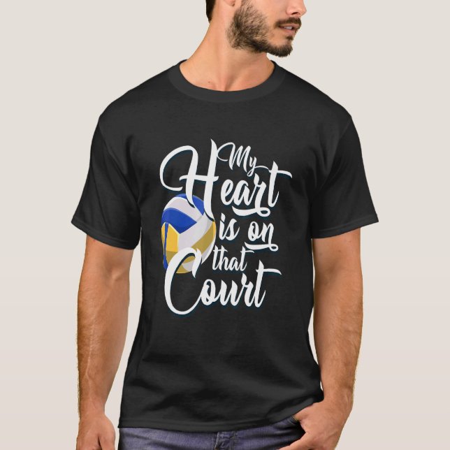 Volleyball Beach Volleyball Indoor Volleyball Midd T-Shirt (Front)