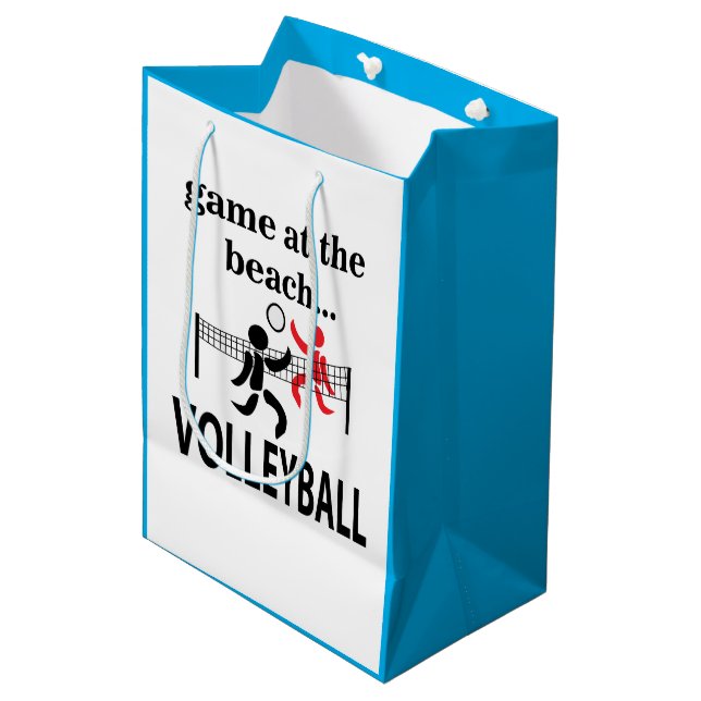 Volleyball Beach Volleyball Medium Gift Bag (Front Angled)