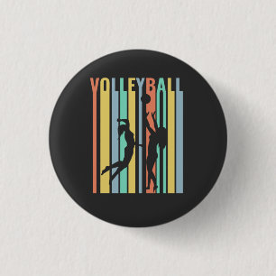 Volleyball Beachvolleyball Retro 3 Cm Round Badge