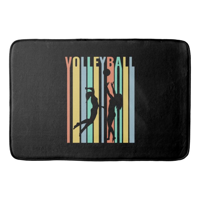 Volleyball  Beachvolleyball Retro Bath Mat (Front)