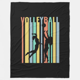 Volleyball Beachvolleyball Retro Fleece Blanket