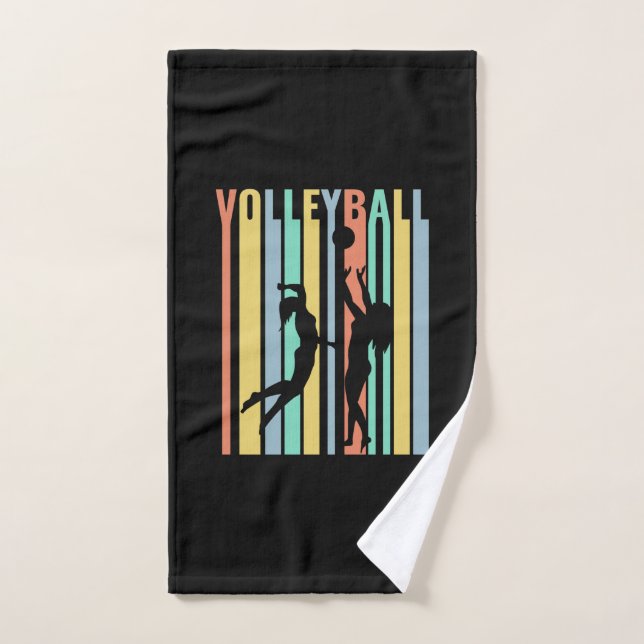 Volleyball  Beachvolleyball Retro  Hand Towel (Hand Towel)