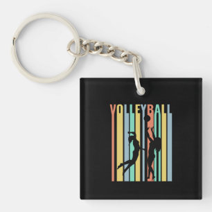 Volleyball  Beachvolleyball Retro Key Ring