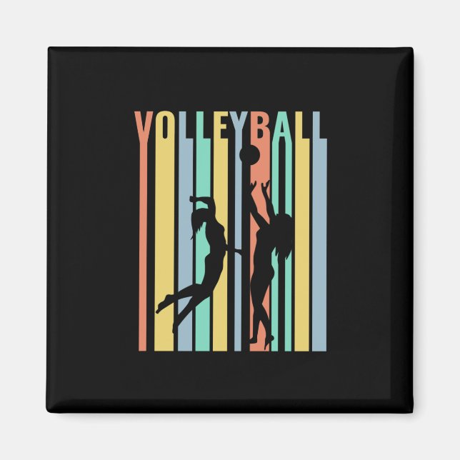 Volleyball  Beachvolleyball Retro Magnet (Front)