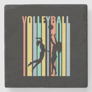 Volleyball  Beachvolleyball Retro Stone Coaster