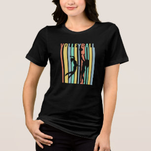 Volleyball  Beachvolleyball Retro Tri-Blend Shirt