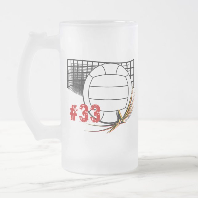 Volleyball Beer Mug (Left)