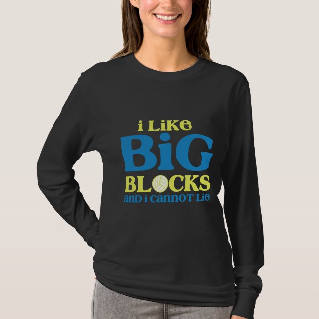 Volleyball Big BLOCKS T-Shirt (Front)