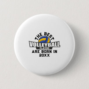 Volleyball Birth Year Name Number 6 Cm Round Badge