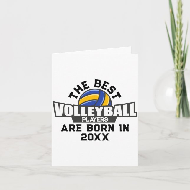 Volleyball Birth Year Name Number  Card (Front)