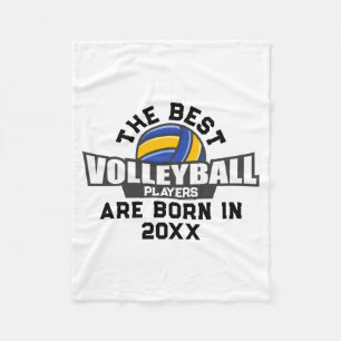 Volleyball Birth Year Name Number  Fleece Blanket