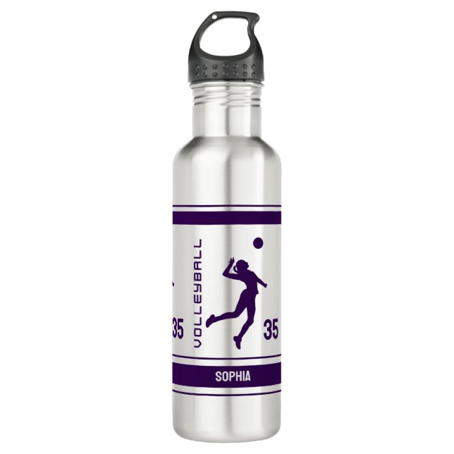 Volleyball Birthday Gift, Volleyball Girl Player  710 Ml Water Bottle (Front)