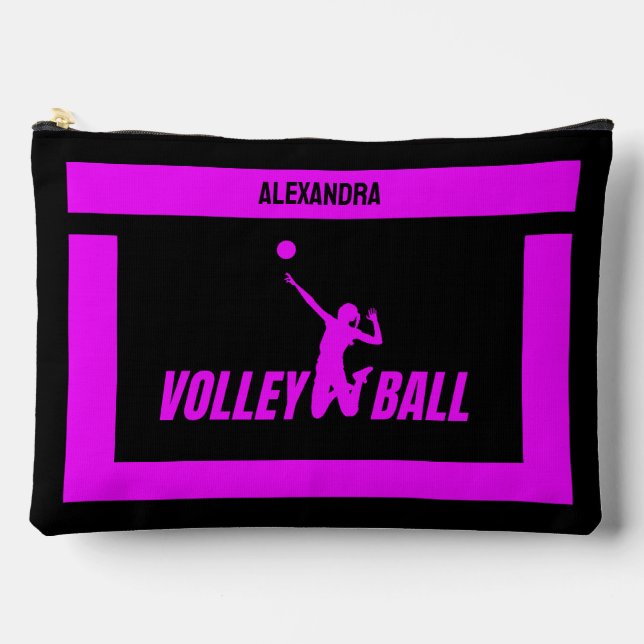 Volleyball Birthday Gift, Volleyball Player Girl,  Accessory Pouch (Front)