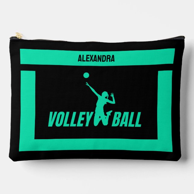 Volleyball Birthday Gift, Volleyball Player Girl,  Accessory Pouch (Front)