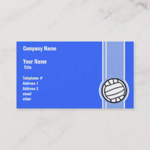 Volleyball; Blue Business Card