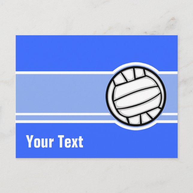 Volleyball; Blue Postcard (Front)