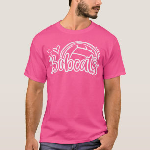 Volleyball Bobcats School Sports Fan Team Spirit T-Shirt