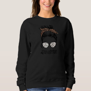 Volleyball Bonus Mum Life Messy Bun Shirt Mother’s