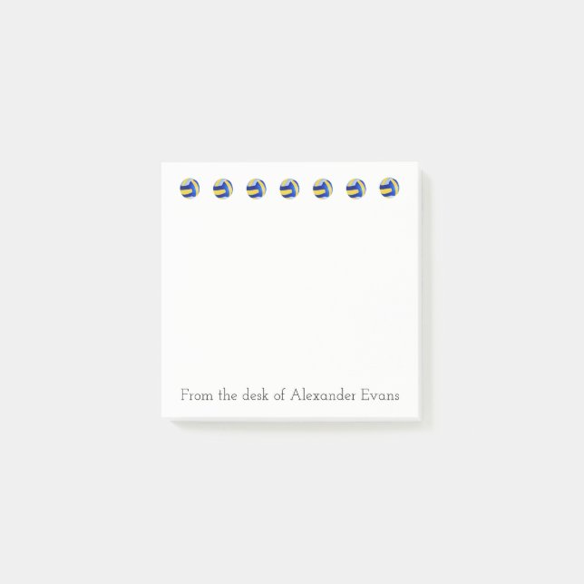 Volleyball Border Post-it Notes (Front)