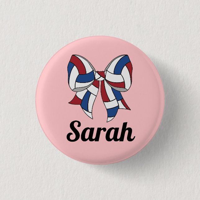 Volleyball Bow Button (Front)