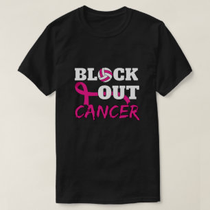 Volleyball Breast Cancer Awareness Block Out  T-Shirt