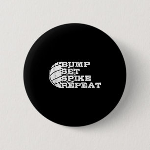 Volleyball Bump Set Ske Repeat Beach Volleyball Gi 6 Cm Round Badge
