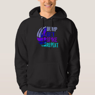 Volleyball Bump Set Spike Repeat Hoodie