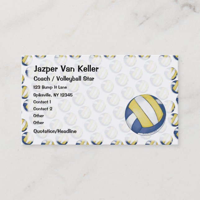 Volleyball Business Card (Front)