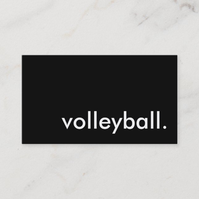 volleyball. business card (Front)