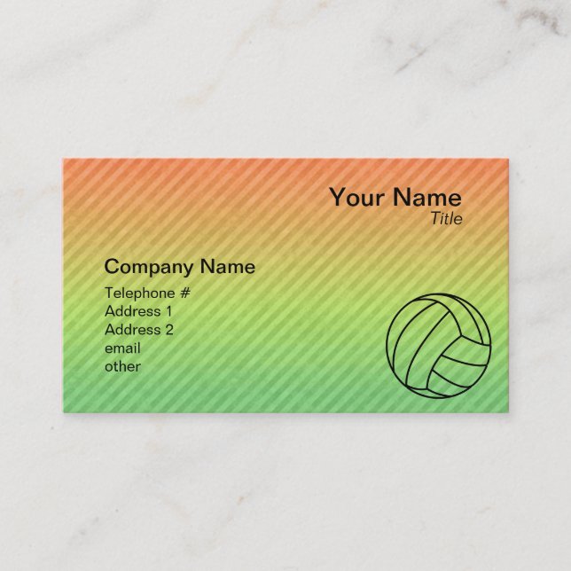 Volleyball; Business Card (Front)