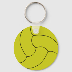 Volleyball Button Keychain