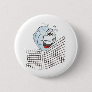 Volleyball Cartoon 6 Cm Round Badge