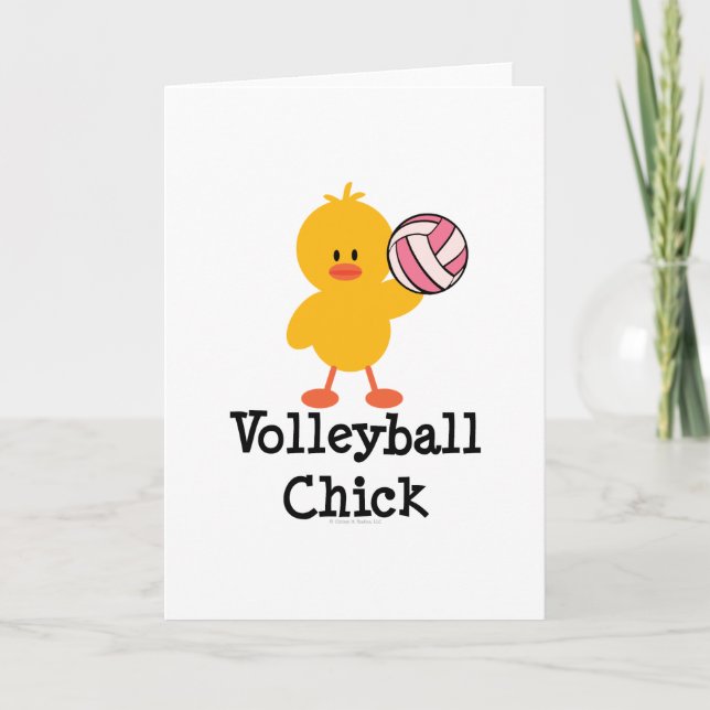 Volleyball Chick Greeting Card (Front)