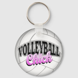 Volleyball Chick Keychain