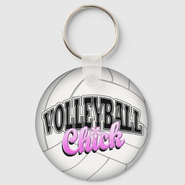 Volleyball Chick Keychain (Front)
