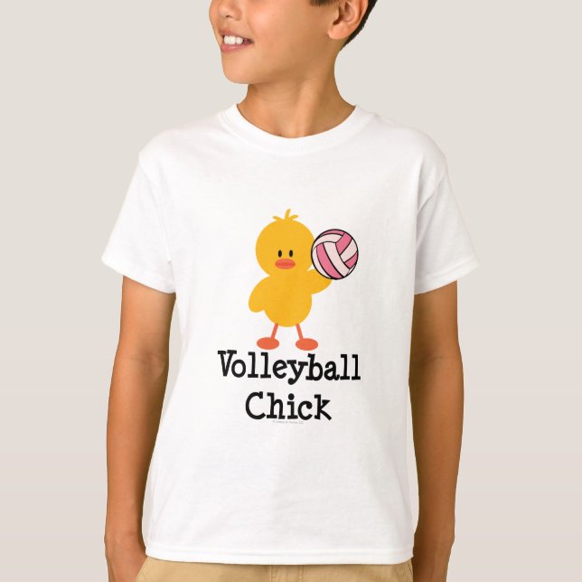 Volleyball Chick Kids Sweatshirt T-Shirt (Front)