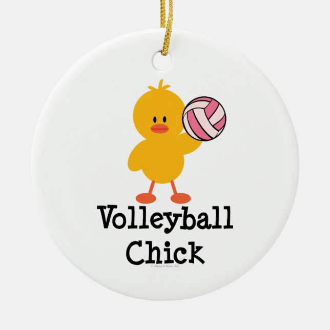 Volleyball Chick Ornament (Front)