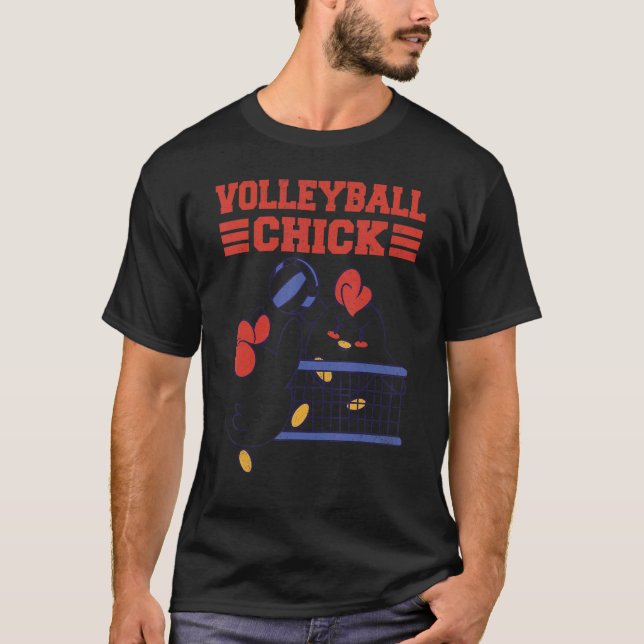 Volleyball Chick T-Shirt (Front)