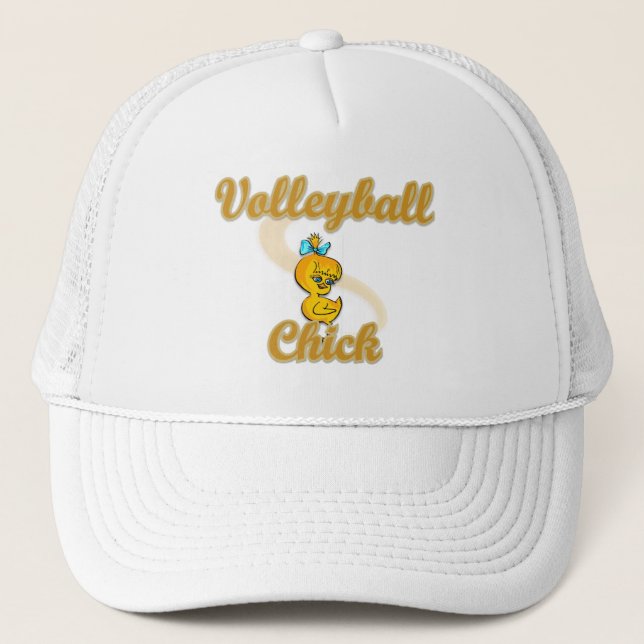 Volleyball  Chick Trucker Hat (Front)