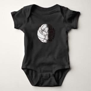 Volleyball christ baby bodysuit