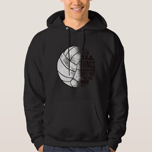 Volleyball christ hoodie (Front)