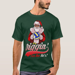 Volleyball Christmas Beach Volleyball Xmas Santa G T-Shirt