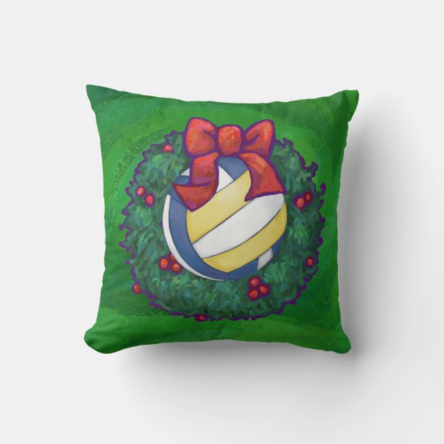 Volleyball Christmas Cushion (Front)